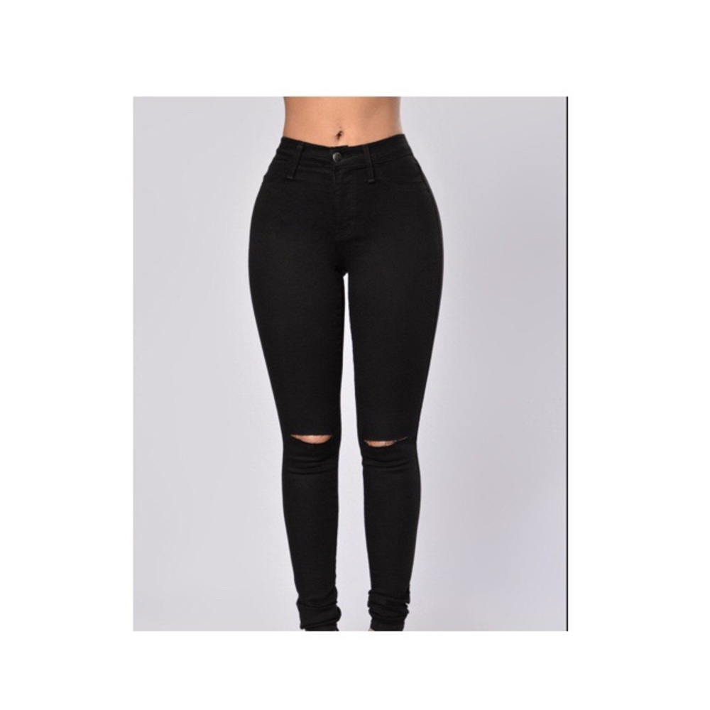 Black high waisted jeans